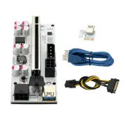 PCI-E 1x To 16x Power USB3.0 GPU Riser Extender Adapter Card VER010-X 6PIN Cable