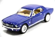Kinsmart Ford Mustang 1964 1/2 Navy Blue Hardtop 1955 1/36 Scale Diecast Car