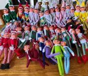 Christmas Elves The Naughty Boy Girl On Display Shelf Prop Xmas Plush Toy