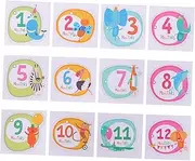 ORFOFE 1 Set Stickers It Monthly Milestone Blanket Milestone Blanket Boy Birth Cards Decals Cute Oh Birthday Stickers for Belly Sticker Newborn Cards Paper