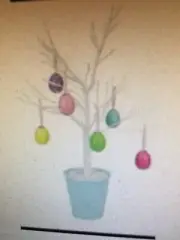 Avon 18" Pastel Colored Spring Easter Egg Table Top Tree Centerpiece NEW