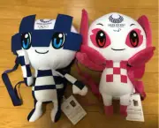 Tokyo 2020 Olympics Backpack Ruck sack Mascot Plush Doll Miraitowa Somety 2 Set