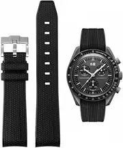 [HEYOZURY] Watch Strap for 20 mm Omega x Swatch MoonSwatch Rolex Watch Silicone Men with Stainless Steel Folding Clasp Replacement Strap Original Bracelet Omega x Swatch MoonSwatch Speedmaster