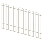 ProtectorAl 1201-2400W x 1500H Surfmist Loop Top Pool Fence Panel Raked Up to 15º