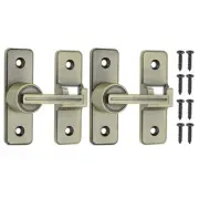 2Pcs 180° Barn Door Lock Flip Latches Safety Door Bolt Latch Lock Bronze