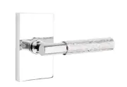 Emtek Select Privacy, Rectangular Rosette, T-Bar Stem, Hammered Handle US26 RH