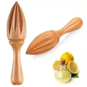 2 Pcs Wooden Citrus Reamer Lemon Hand Juicer Beech Wood Handheld Citrus Juice...