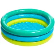 Colorful 3-ring kiddie pool w