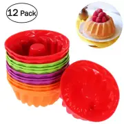 Silicone Baking Individual Muffin Tins Cake Decorating Kit Molds for