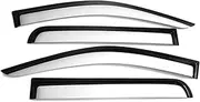 STIDPFZX Weather Shields Compatible for Nissan Navara Np300 D23 Frontier 2015 2016 2017 2018 2019 2020 2021 4pcs Window Visors Weather Shield(Sliver)