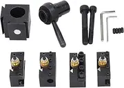 Wedge Type Quick Change Tool Post Set for Mini Lathe 0618 7x12 7x14 210 8x16 220x600 220x750, 14Pcs, 45 Steel Construction