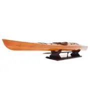 Kayak Wooden Boat Model | Intricate Details Bring Cedar Varnished Boat