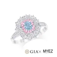 在飛比找森森購物網優惠-MYEZ GIA 0.41克拉天然藍鑽石18K金鑽戒女戒婚戒