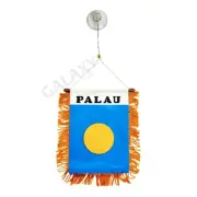 Palau Flag Mini Banner / Palau Flag / Double Sided Mini Palau Car Window Flag