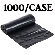 1000 CASE 45 Gallon Black 1.2 Mil 40"x 46" Low Density Trash Bag Can Liner