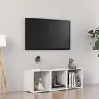NNEVL TV Cabinet High Gloss White 107x35x37 cm Chipboard