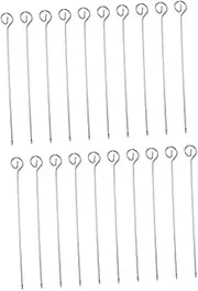 20pcs Stainless Steel BBQ Skewers Durable Barbecue Meat Sticks for Outdoor Grilling High Temperature Resistant BBQ Tools Easy to Clean and Reusable Kebab Skewers