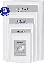 Genixart Canvas Panels for Painting, 100% Cotton, Professional Artist Quality Acid Free Primed Canvas Boards for Oil & Acrylic Painting. (Multi Pack 24)