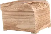 Cabilock Wooden Rice Storage Container Food Grade Canister with Easy Open Lid Versatile Kitchen Organization for Grains and Capacity Moisture Design