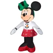 Gemmy 3.5' Airblown Minnie Mouse in Snowman & Snowflake Outfit Inflatable
