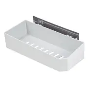 Wall Mount Bathroom Shelf Multifunctional Punch Free Convenient Storage Shower Shelf Organizer for Home White