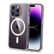 for Case, Compatible with MagSafe, Shockproof Military iPhone 14 Pro Max Clear