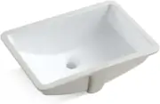 18" Vessel Sink Rectangle Undermount Bathroom Lavatory Ceramic, White