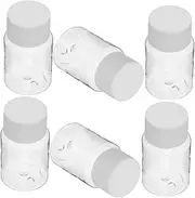 6pcs Portable Clear Plastic Storage Tubes with Caps Wide Mouth Sample Bottles for Liquid Transparent Travel Container for Home and Office Use