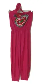 Embroidered Floral Paisley Pink 6 Year Old Girls Halter Jumper by MasalaKids NWT