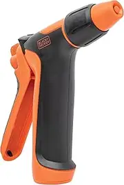 BLACK+DECKER® Adjustable Rear Trigger Garden Hose Nozzle – Lightweight, Comfortable Grip Sprayer for Everyday Use BXWNBB57391