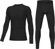 [HovSiyla] Boys' Compression Set for Children Functional Base Layer Ski Shirts Breathable Thermal Trousers Warm Football Ski
