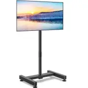 TV Floor Stand for 13-50 inch LCD LED Flat/Curved Panel Screen TVs up to Black