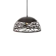 Farina 1 Light Pendant 500mm Bronze - FARINA PE50-BZ