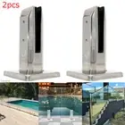 2x Stainless Steel Glass Panel Posts, Swimming Pool Balcony Stairs Fencing Clamp