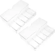 NAMOARLY 2pcs Poker Chips Storage Organizer with Covers Transparent Poker Chips Case for 100 Chips Ideal Poker Chip Rack for Gaming and Card Storage