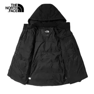 【The North Face 官方旗艦】北面男款黑色防潑水保暖連帽羽絨外套｜4U82JK3