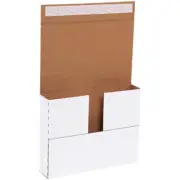 12 1/8" X 9 1/8" X 2" White Deluxe Easy-Fold Mailers (25 Per Bundle)