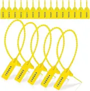 [Lrocaoai] 1000 Pcs Tags Security Tags Seals Numbered Zip Ties Labels (Yellow)