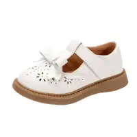 在飛比找ETMall東森購物網優惠-班妮寶貝女童公主春夏白色皮鞋