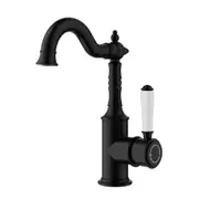 Clasico Basin Mixer Ceramic Handle in Matt Black