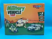 Military Action Figures and Vehicles Set with Lights and Sounds