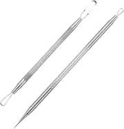 Black Blackhead Tool Kit,Stainless Steel Acne Needles Double Side Spot Squeezer Tool Pimple Extractor Popper Tool Kit Used to Remove Facial Blackheads and Pimples