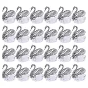 24 Pcs Paper Cookie Boxes Clear Favor Boxes Cardboard Candy Box Set Treat Gift Box Swan Candy Box Acrylic Gift Boxes Silver 7.5X7.5X3.8CM
