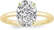 [RURULUYA] 1.5CT/3.5CT/5.5CT Elongated Oval Cut Engagement Rings for Women,Simulated Diamond Promise Ring,925 Sterling Silver 18K Yellow Gold Plated Ring