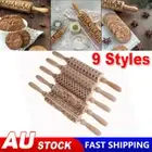 Christmas Embossing Rolling Pin Engraved Elk Baking Cookies Cake Roller Xmas