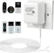 24 Volt Transformer, 500mA Power 500cm Cable C Wire Adapter for All Version Ring Doorbell, Competible with Nest Hello Skyb.