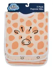 [Big Softies] Popover Bibs 3 Pack in Giraffe