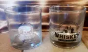 Two Bourbon Whiskey Rocks Glasses Cristar