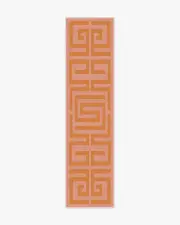 75' x 305' | Machine Washable Runner Rug | Kid & Pet Friendly | Indoor Rug | Maze Pink & Orange Tufted Rug | Ruggable