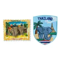 在飛比找momo購物網優惠-【A-ONE 匯旺】泰國曼谷大象辦公室磁鐵+泰國 大象 布標